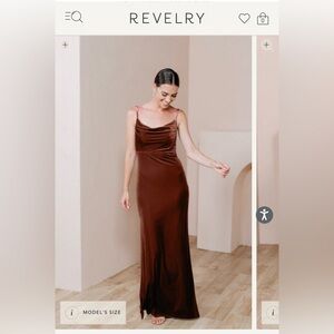 Revelry Skye Bridesmaid Dress in Terracotta